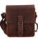 Pánská kožená crossbody taška hnědá - Greenwood Chemis