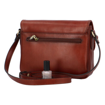 Dámská kožená crossbody kabelka hnědá - Katana Jennifer