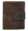 Pánská broušená kožená peněženka tmavě hnědá - Tomas 75VO Detail