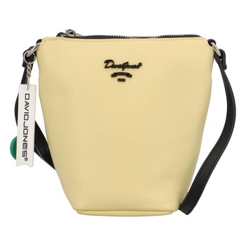 Dámská crossbody kabelka pastelově žlutá - David Jones Valerie