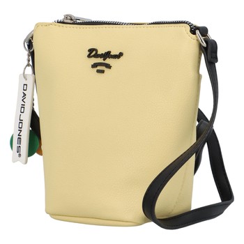 Dámská crossbody kabelka pastelově žlutá - David Jones Valerie