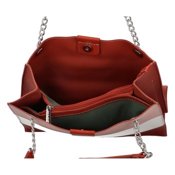 Dámská kabelka přes rameno cihlově červená - David Jones Jyotisis