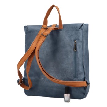 Dámský módní městský batoh modrý - FLORA&CO Zenovia