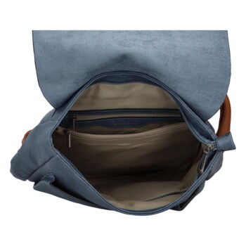 Dámský módní městský batoh modrý - FLORA&CO Zenovia