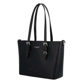 Dámská kabelka přes rameno saffiano černá - FLORA&CO Aileen