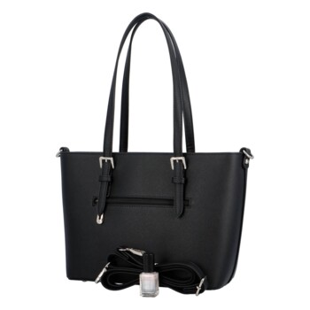 Dámská kabelka přes rameno saffiano černá - FLORA&CO Aileen