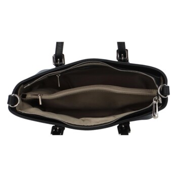 Dámská kabelka přes rameno saffiano černá - FLORA&CO Aileen