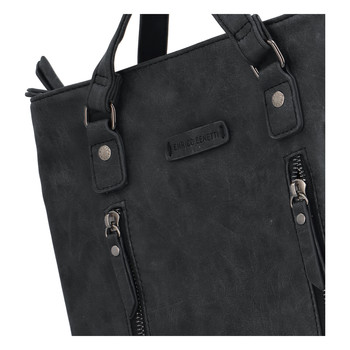 Dámský stylový batoh kabelka černý - Enrico Benetti Brisaus