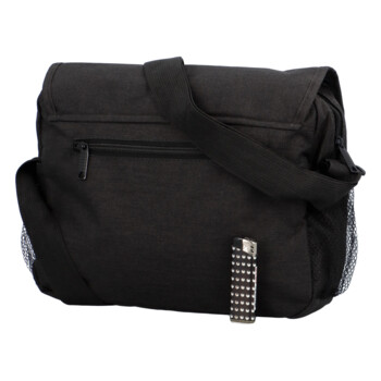 Unisex látková černá crossbody taška - New Rebels Rebton