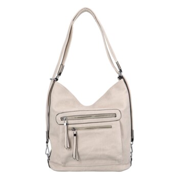 Dámská kabelka batoh světle béžová - Romina Jaylyn