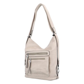 Dámská kabelka batoh světle béžová - Romina Jaylyn