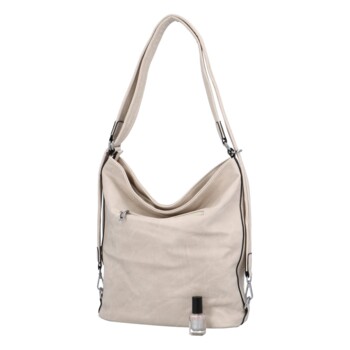 Dámská kabelka batoh světle béžová - Romina Jaylyn
