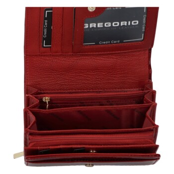 Dámská kožená peněženka červená - Gregorio Zairax