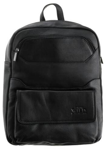 Pánský kožený batoh černý - Wild Ronel