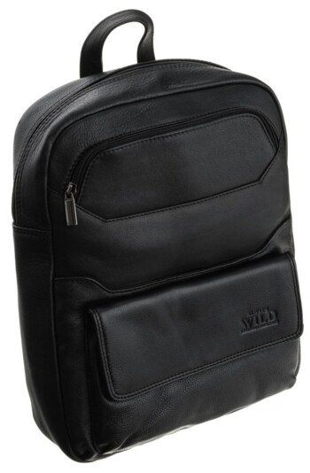 Pánský kožený batoh černý - Wild Ronel