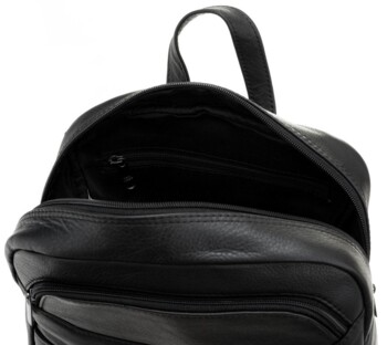 Pánský kožený batoh černý - Wild Ronel