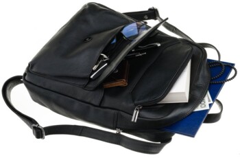 Pánský kožený batoh černý - Wild Ronel