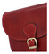 Dámská kožená crossbody kabelka tmavě červená - ItalY Isabella