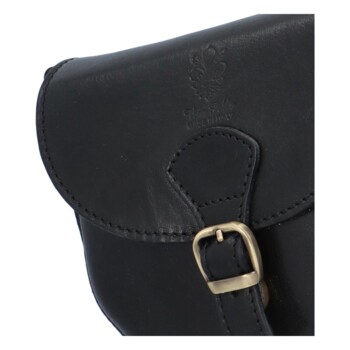 Dámská kožená crossbody kabelka černá - ItalY Isabella