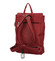 Větší měkký dámský moderní tmavě červený batoh - Ellis Elizabeth El
