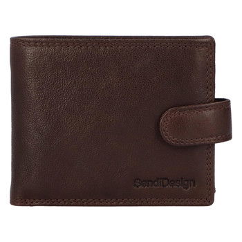 Pánská kožená peněženka tmavě hnědá - SendiDesign Maty New