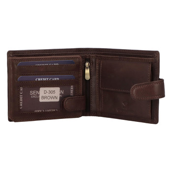Pánská kožená peněženka tmavě hnědá - SendiDesign Maty New