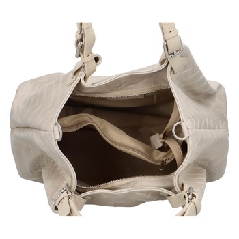 Dámská kožená kabelka přes rameno béžová - ItalY Chelsea
