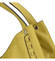 Dámská kožená kabelka přes rameno olivově žlutá - ItalY Evelyn