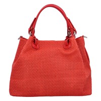 Originální dámská kožená kabelka červená - Delami Katriel