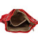 Velká kožená dámská kabelka červená - ItalY Celinda Mat