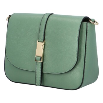 Dámská kožená crossbody kabelka mentolově zelená - ItalY Neul