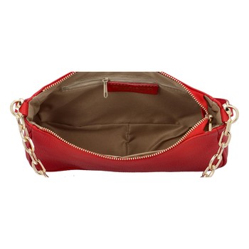 Dámská kožená kabelka přes rameno červená - ItalY Chloe