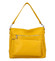 Dámská kožená kabelka přes rameno žlutá - Delami Jody