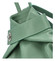 Dámský kožený batůžek mentolově zelený - ItalY Vazky