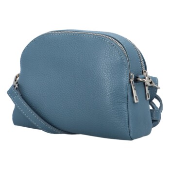 Dámská kožená crossbody kabelka bledě modrá - ItalY Dimba
