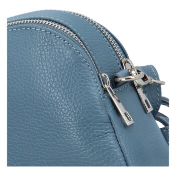 Dámská kožená crossbody kabelka bledě modrá - ItalY Dimba