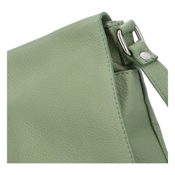 Dámská kožená kabelka bledě zelená - ItalY Ellie