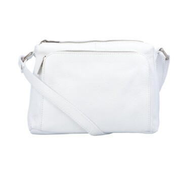 Dámská kožená crossbody kabelka bílá - ItalY Bandit