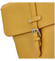 Dámský kožený batůžek tmavě žlutý - ItalY Oktens