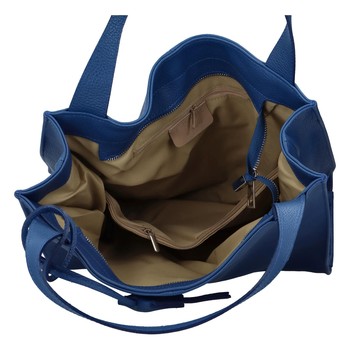 Dámská kožená kabelka královsky modrá - ItalY Methy