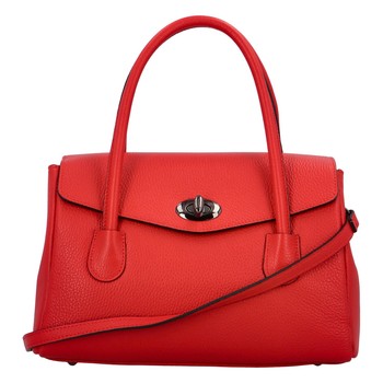 Dámská kožená kabelka červená - Delami Gabriele