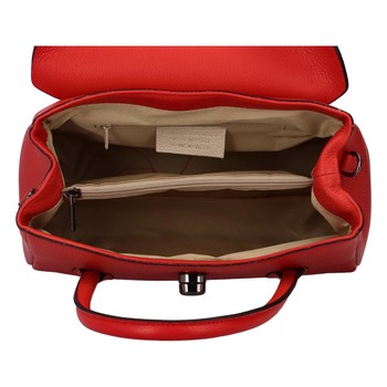 Dámská kožená kabelka červená - Delami Gabriele