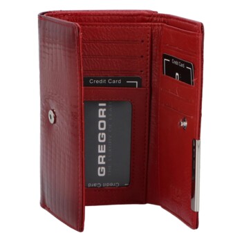 Dámská kožená peněženka červená - Gregorio Gilliana