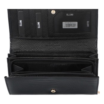 Luxusní dámská kožená peněženka černá - Ellini Ferity