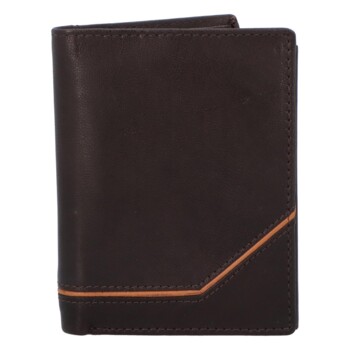 Pánská kožená peněženka tmavě hnědá - Diviley Earl