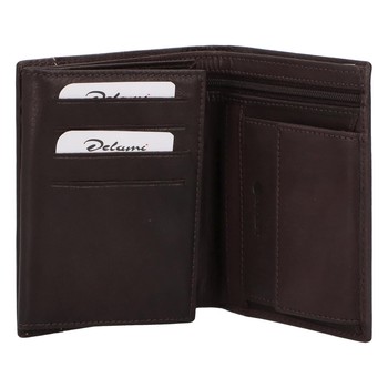 Pánská kožená peněženka tmavě hnědá - Diviley Rangan R