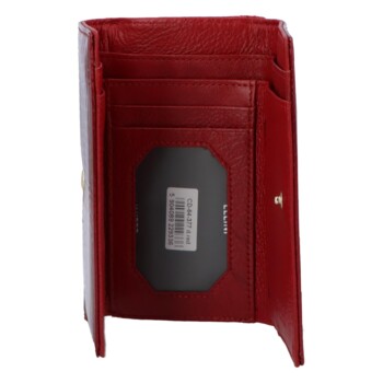 Dámská kožená peněženka červená - Ellini Liviana
