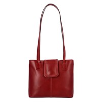 Dámská kožená kabelka přes rameno tmavě červená - ItalY Yurama