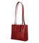 Dámská kožená kabelka přes rameno tmavě červená - ItalY Yurama