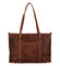 Luxusní dámská kožená kabelka přes rameno hnědá - Greenwood Elaisy